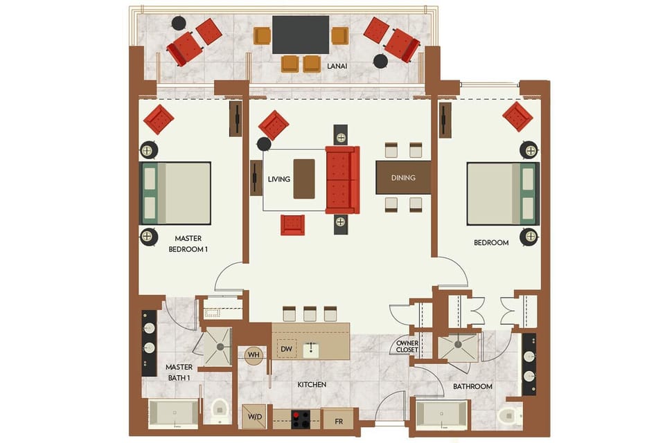 Spacious layout for your comfort. Detailed floor plan showcasing room arrangement and sofa bed location.