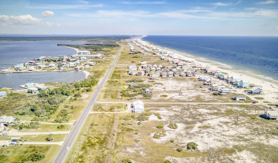 Fort Morgan Peninsula/ Highway 180! You're surrounded by water!Mobile Bay & Gulf