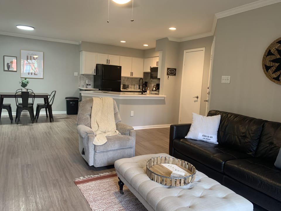 Comfortable open plan Living Room, Dining Room and Kitchen