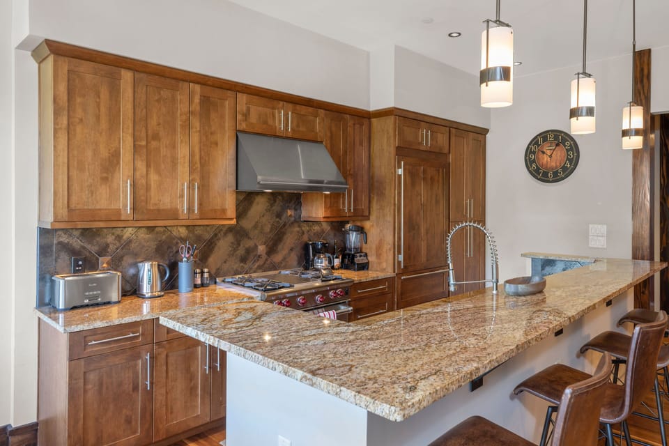 gourmet kitchen.... high-end appliances and everything a chef could need