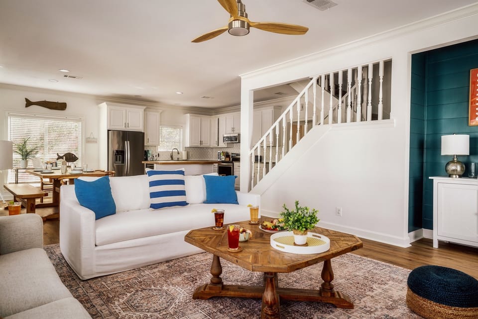 Open concept comfort for easy, laid back beach living.