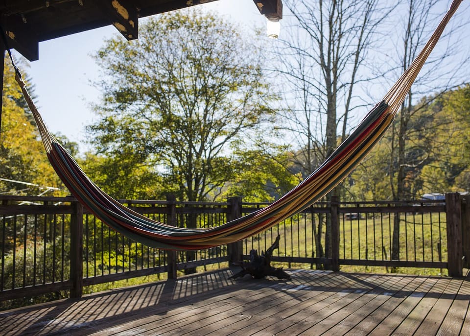 Get lost in a good book or take a snooze in the hammock.
