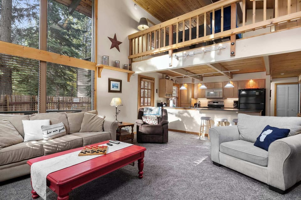 House, Multiple Beds, Patio, Mountain View (Sundance) | Living area | 50-inch flat-screen TV with digital channels, fireplace