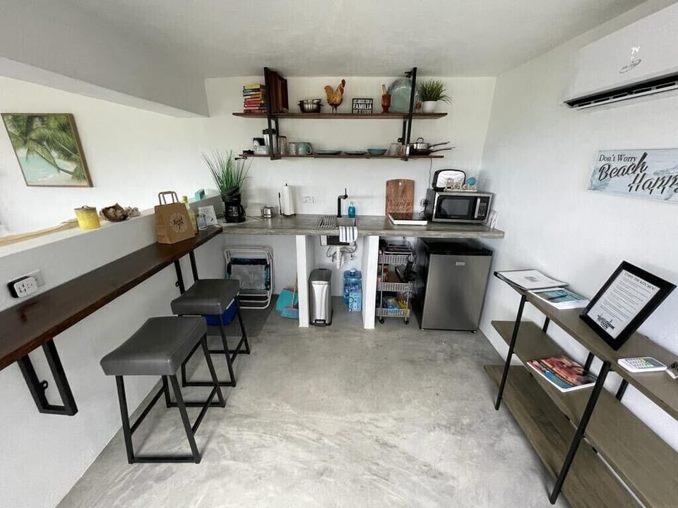 Downstairs studio. 