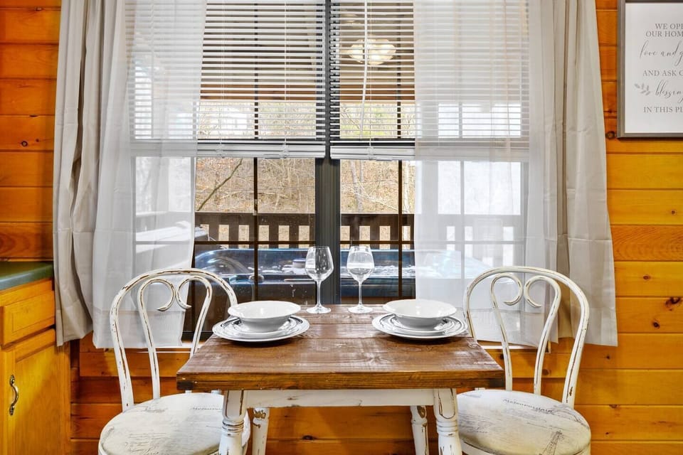 Enjoy a delicious home cooked meal at our quaint dining area!