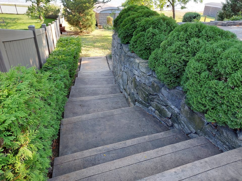 Stairway to the beach on Wildfowl Bay