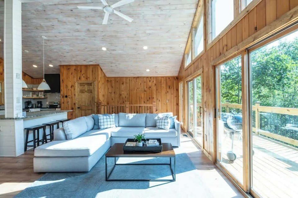 Living area includes queen sleeper sofa.