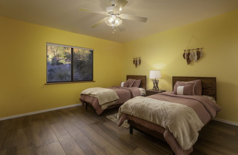The room is now light beige. 