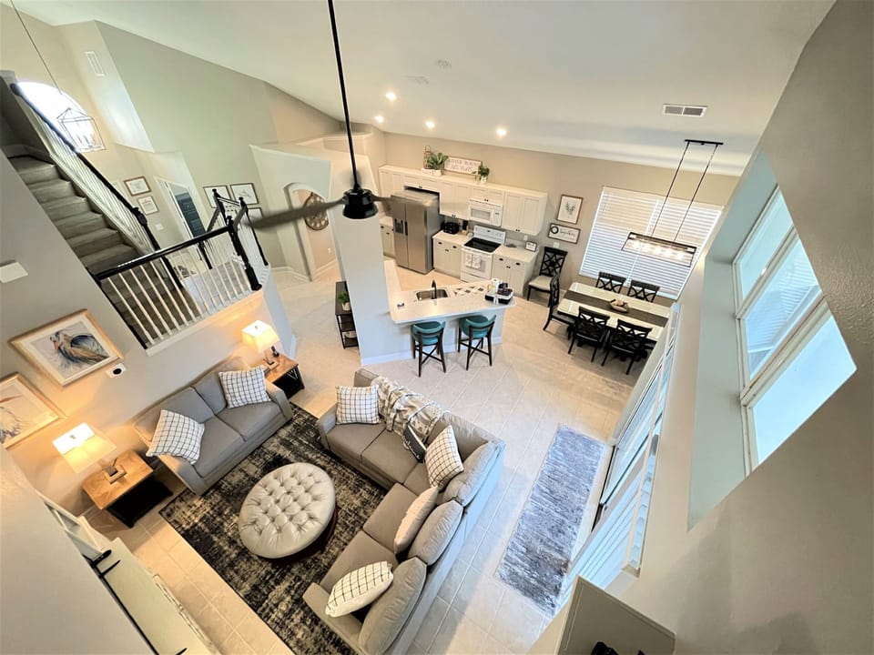 Overview of Living Room and Kitchen