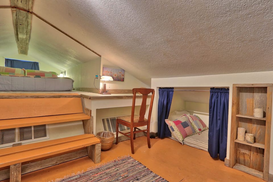 Desk space in the private bedroom