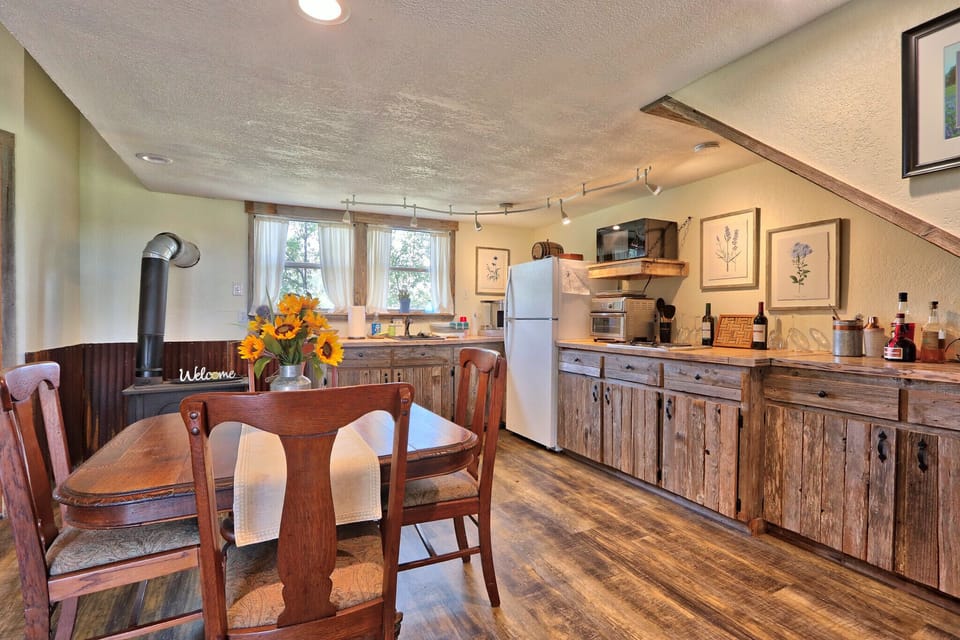 Dining table with seating for four