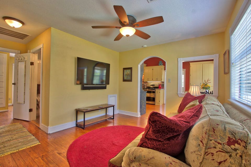 Second living area with a flat screen television