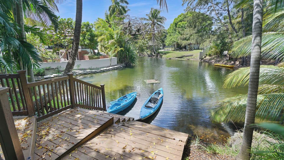 Enjoy a peaceful kayaking adventure on a beautiful tropical pond