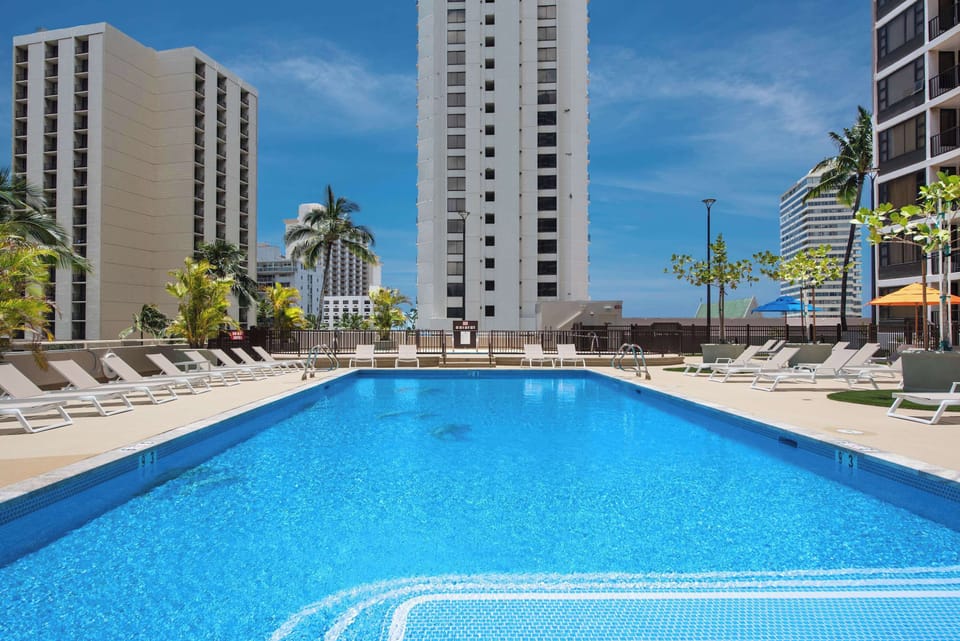 Refresh in Waikiki Banyan's heated swimming pool!