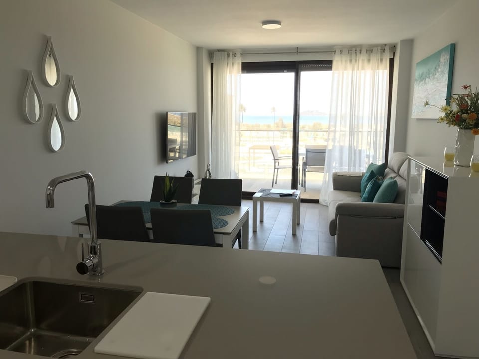 Living room with sea view