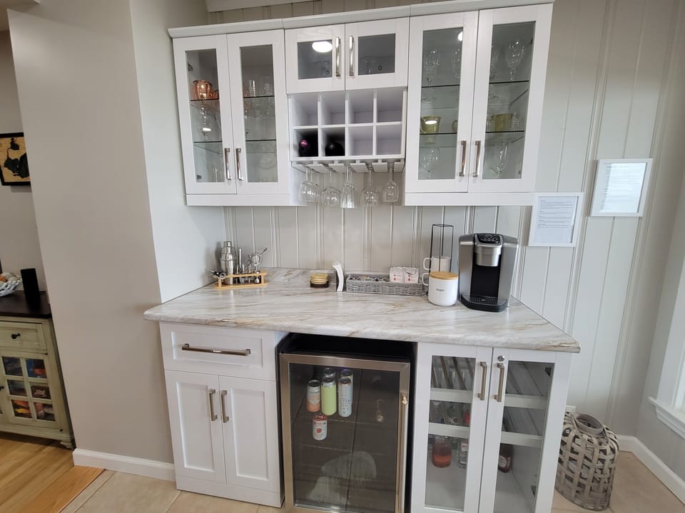 Coffee/Wine Bar with mini fridge