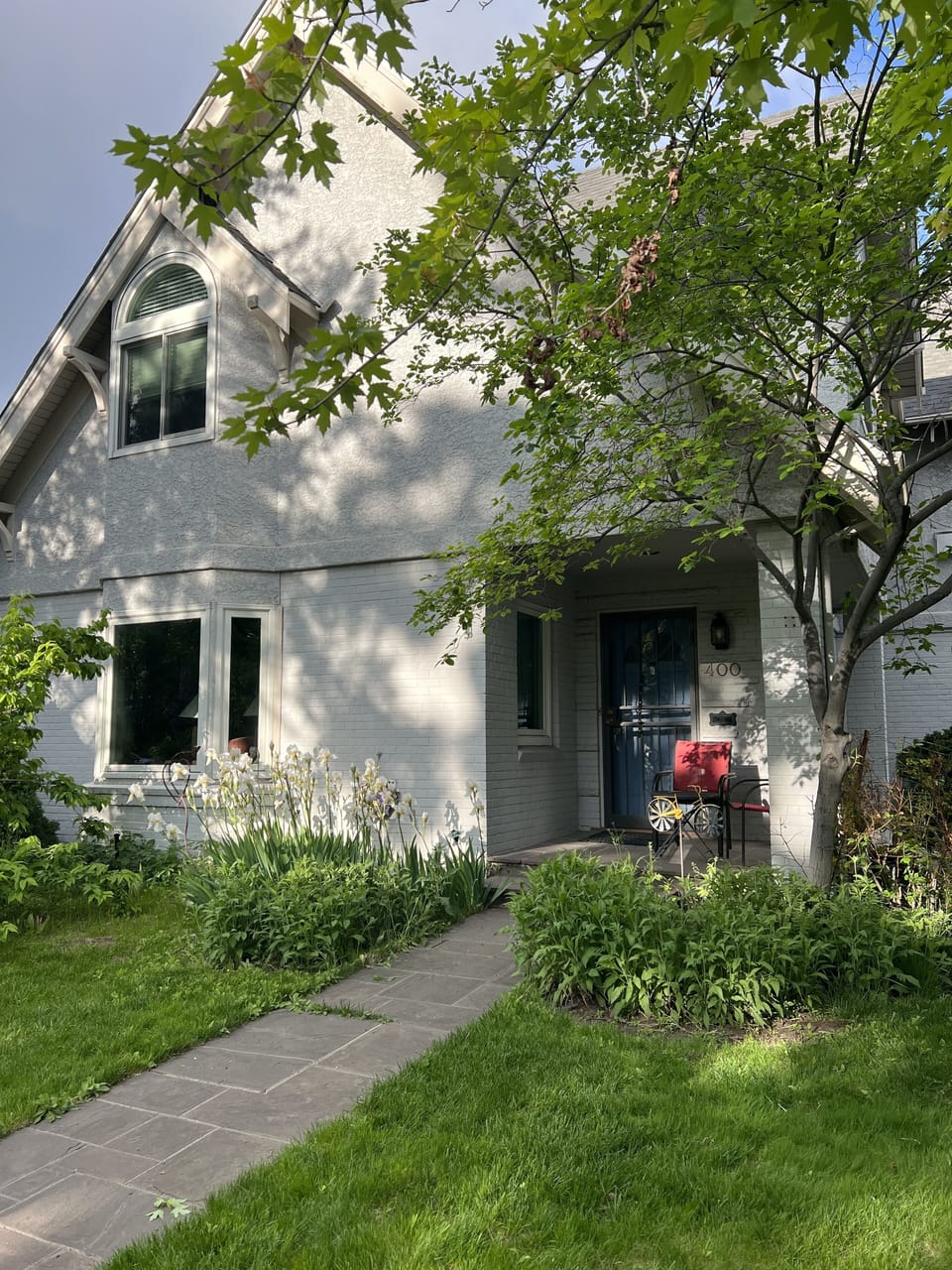 Front door.  Spring.