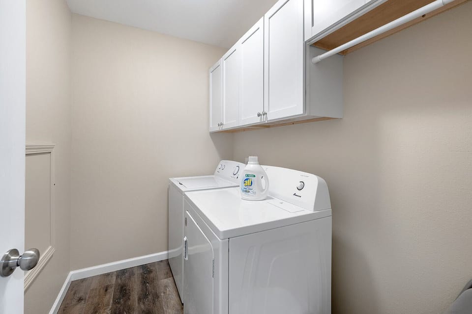 Washer and dryer available for guest use.