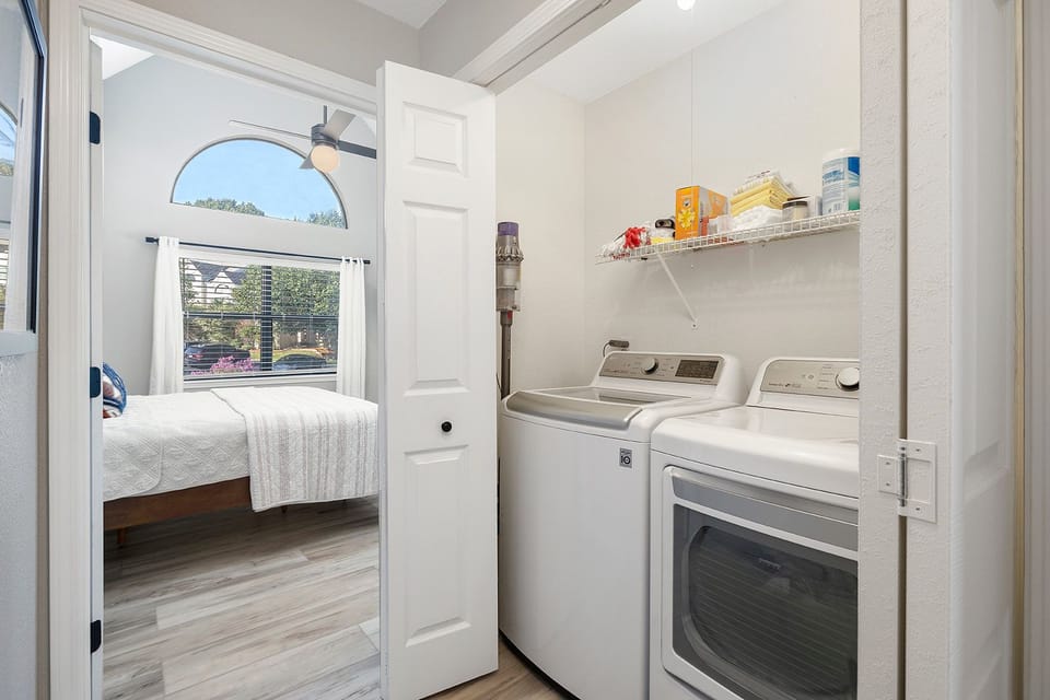 Full-size washer and dryer in the condo