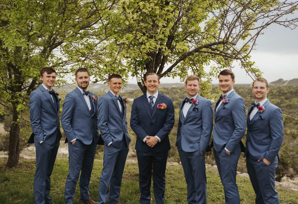 Capture unforgettable moments as the wedding entourage is beautifully framed by nature's stunning backdrop.