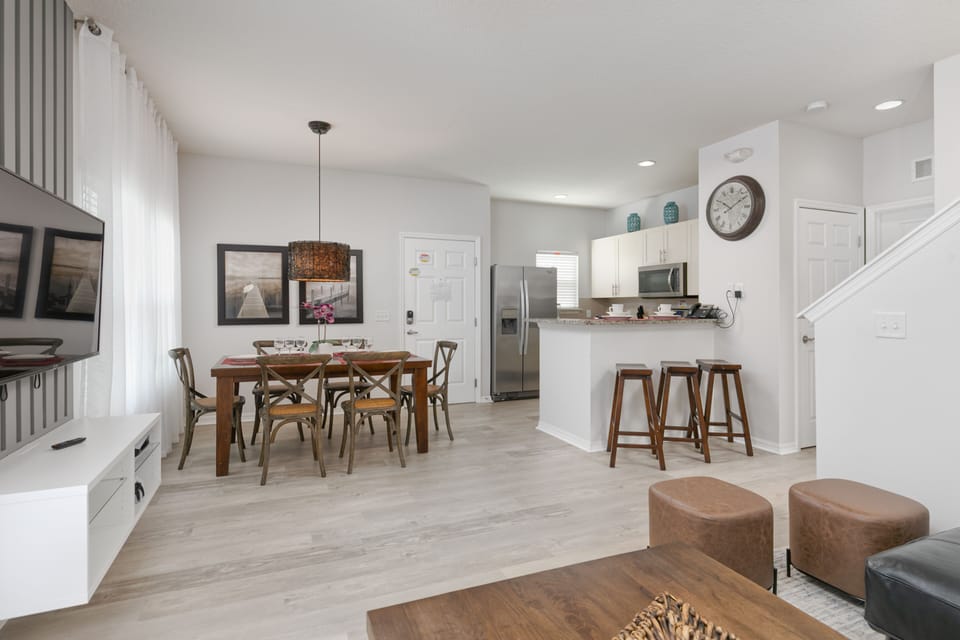 Stunning integrated dining area viewed from another angle.