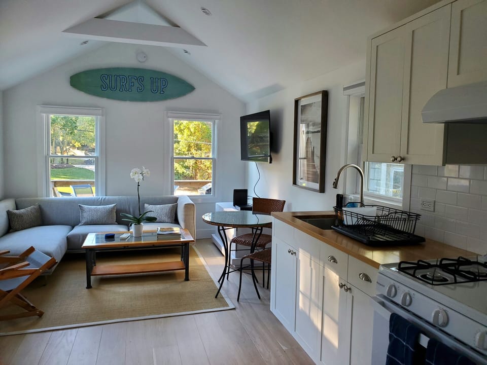 kitchen & living room with modern finishes 
