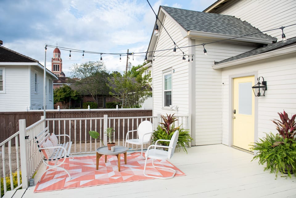 Perfect place to sit and get a glimpse of the historic St. John Cathedral!