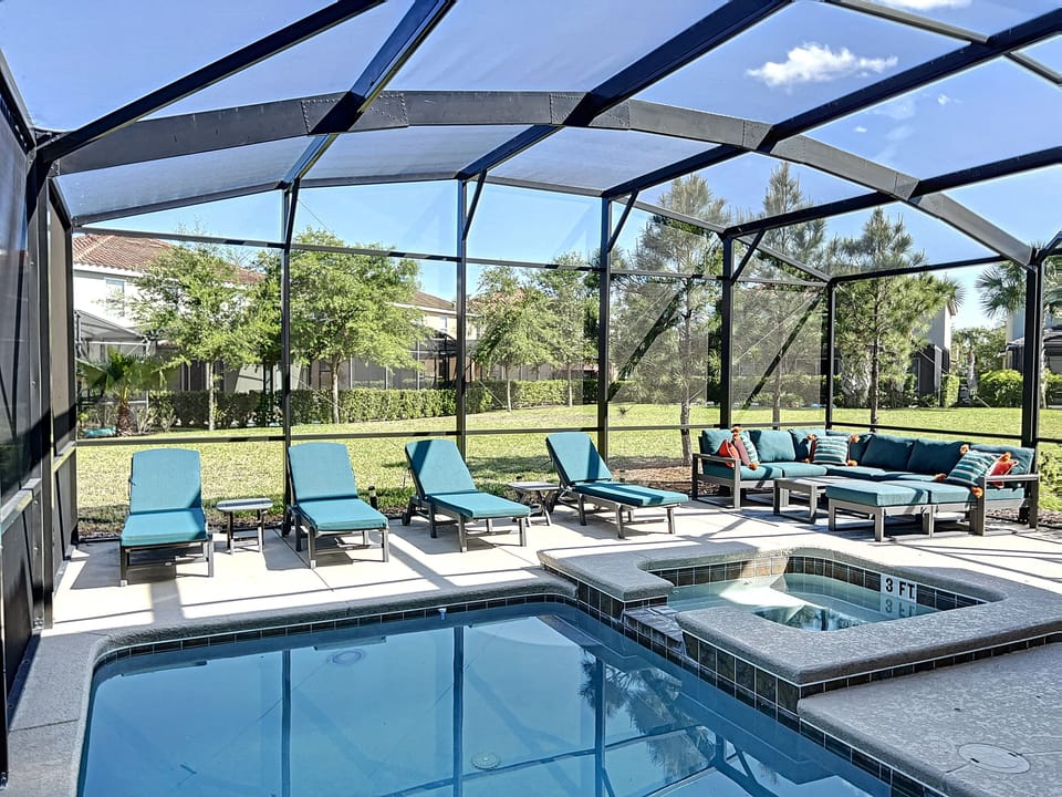 You won’t want to leave the comfort of this private backyard oasis.