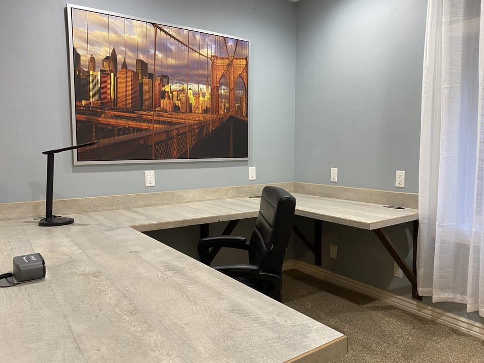 Office area in the Master Bedroom 