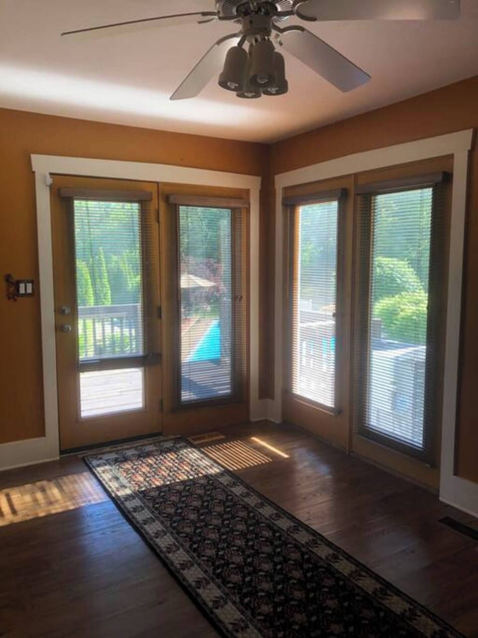 View of back deck to pool
