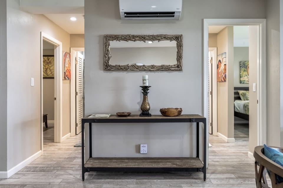 Beat the heat with air-conditioned bliss in each room! Keep cool and comfortable with a split AC unit installed in the living room and, both bedrooms.