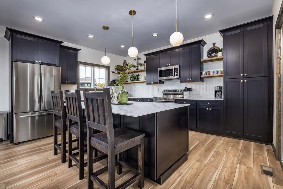Extra seating at the breakfast bar
