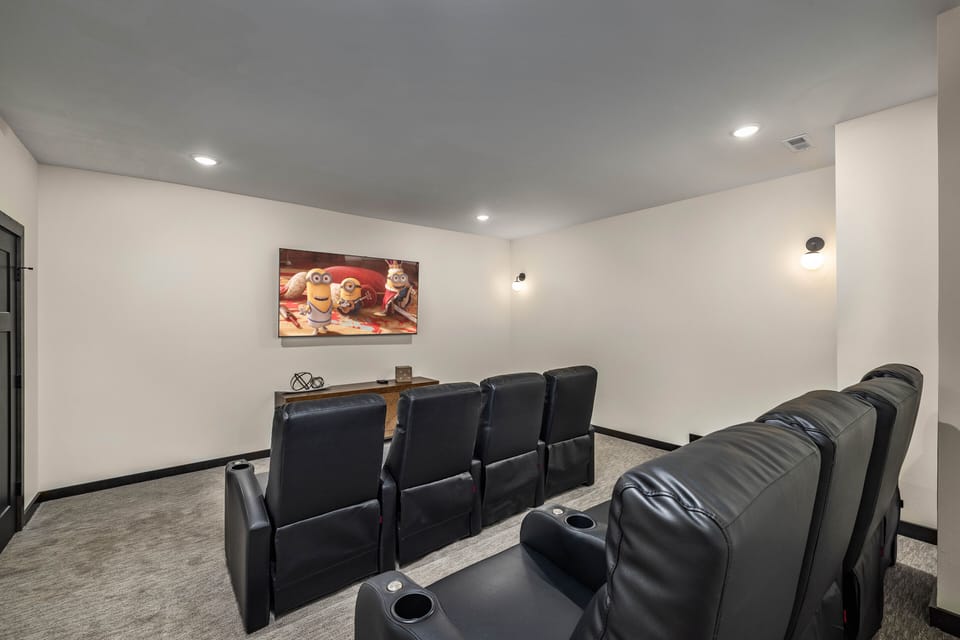 Family movie night in the theater room!