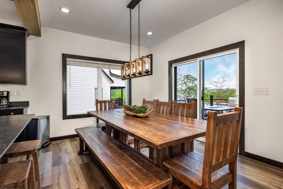 Dining room open to the kitchen and living room