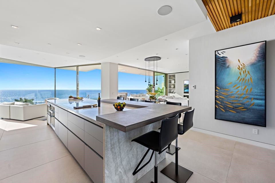 Ocean views from the kitchen