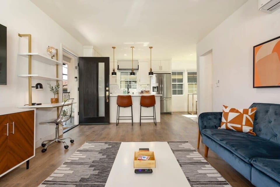 Kick back on this plush sofa after a day of exploring Culver City — perfect for lounging, streaming, or simply relaxing in style.