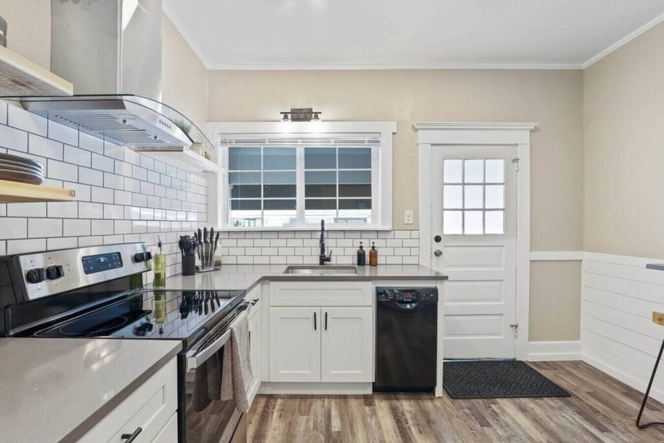 Immediately greeted by a beautiful kitchen