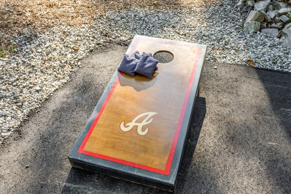 Never a bad day for a game of cornhole.