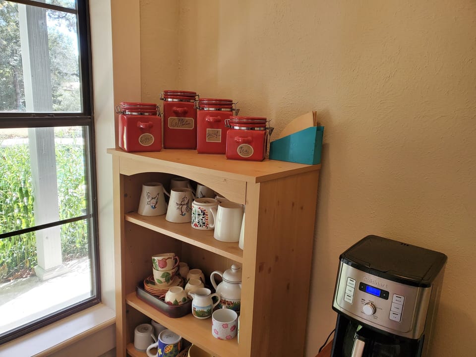 Coffee/Tea/Decaf Corner in main house