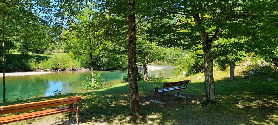 Beach in the village (3 min. walk from holiday home)