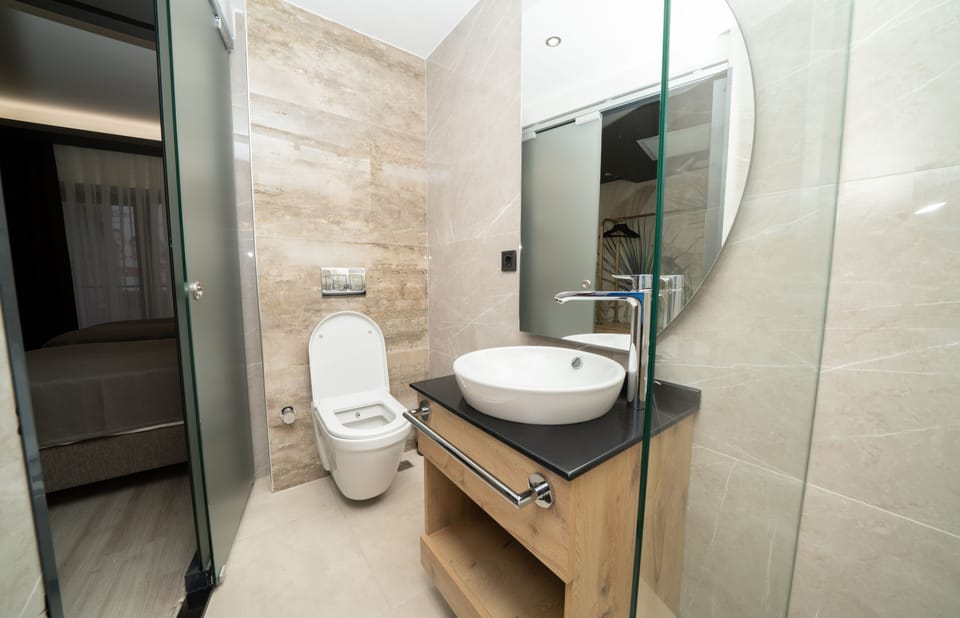 Standard Twin Room | Bathroom | Shower, rainfall showerhead, free toiletries, hair dryer