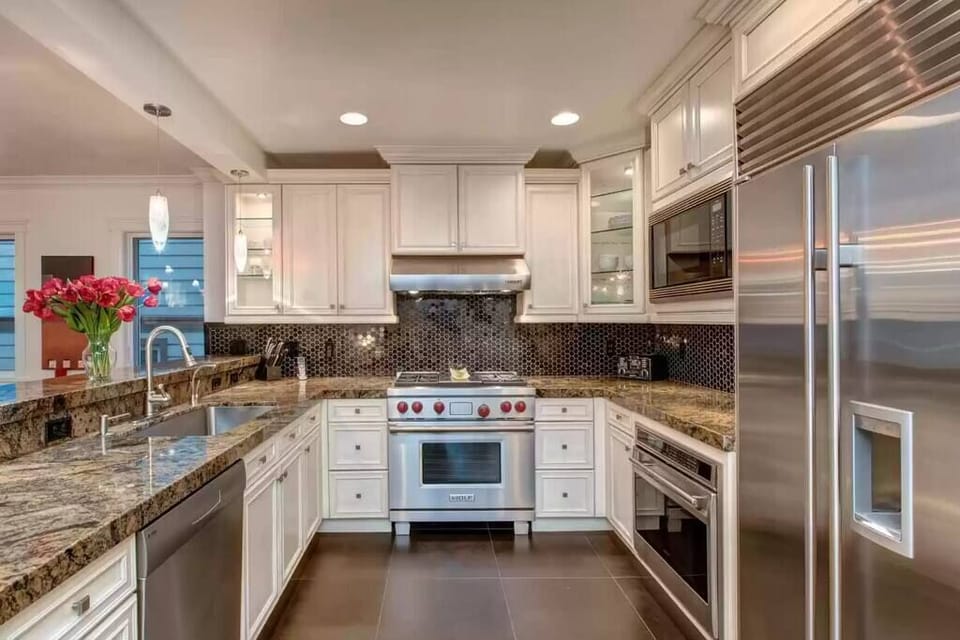 Chefs kitchen with high end appliances