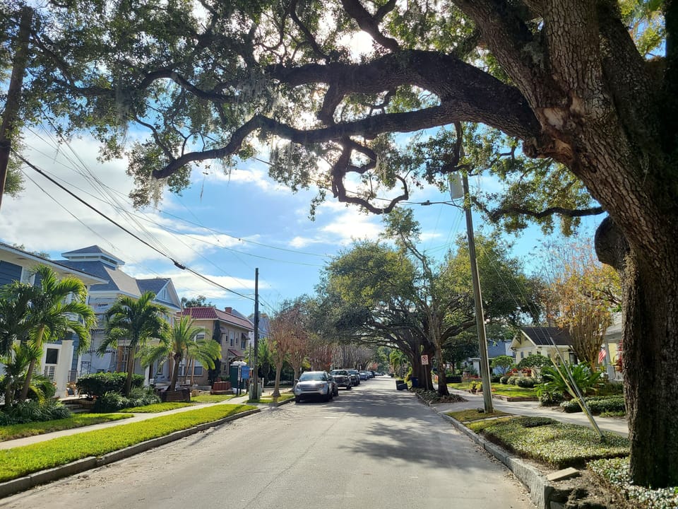 Quiet residential street with a dedicated parking space on property