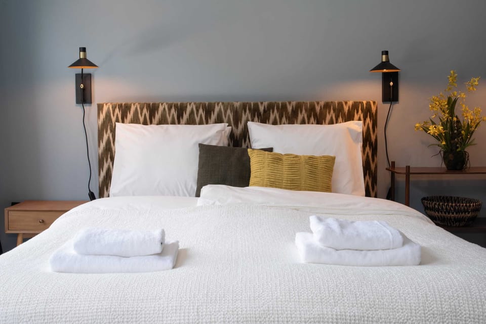 Two comfy double beds