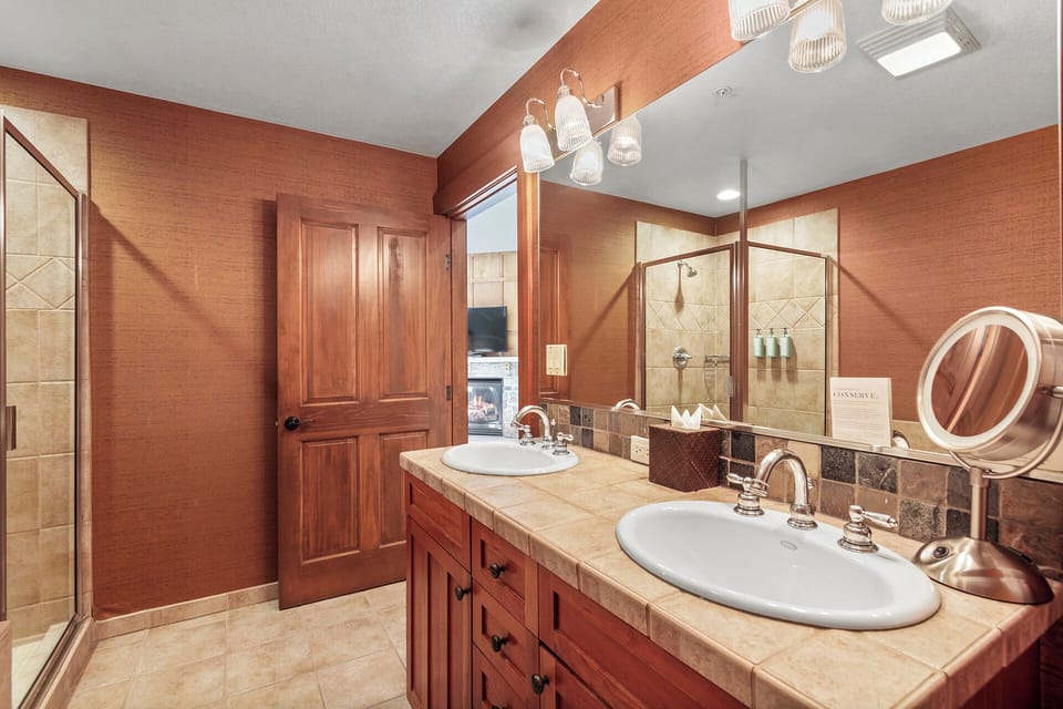 Master bathroom with double vanity