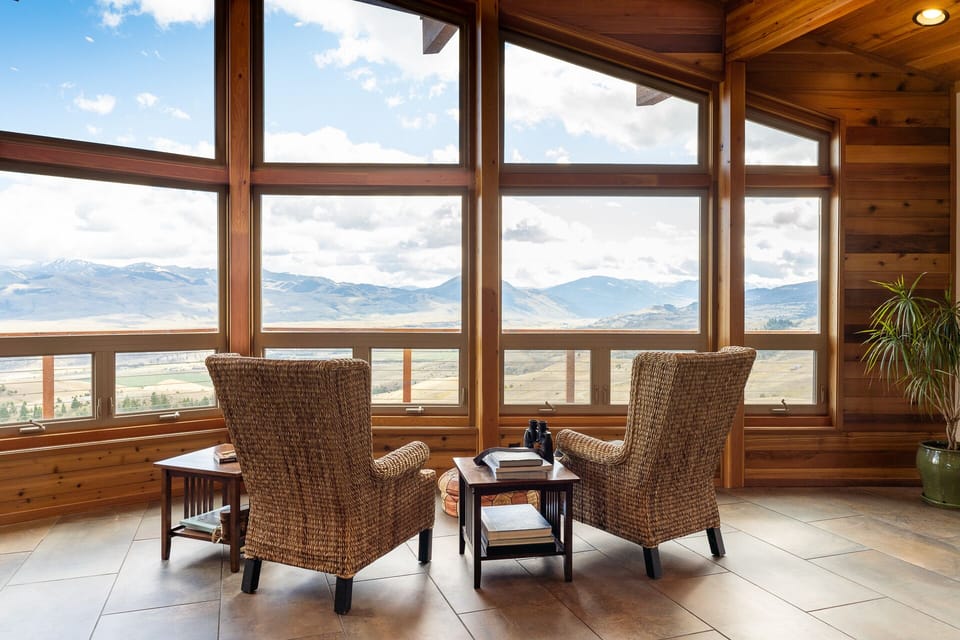 Additional seating to take in the mountain views