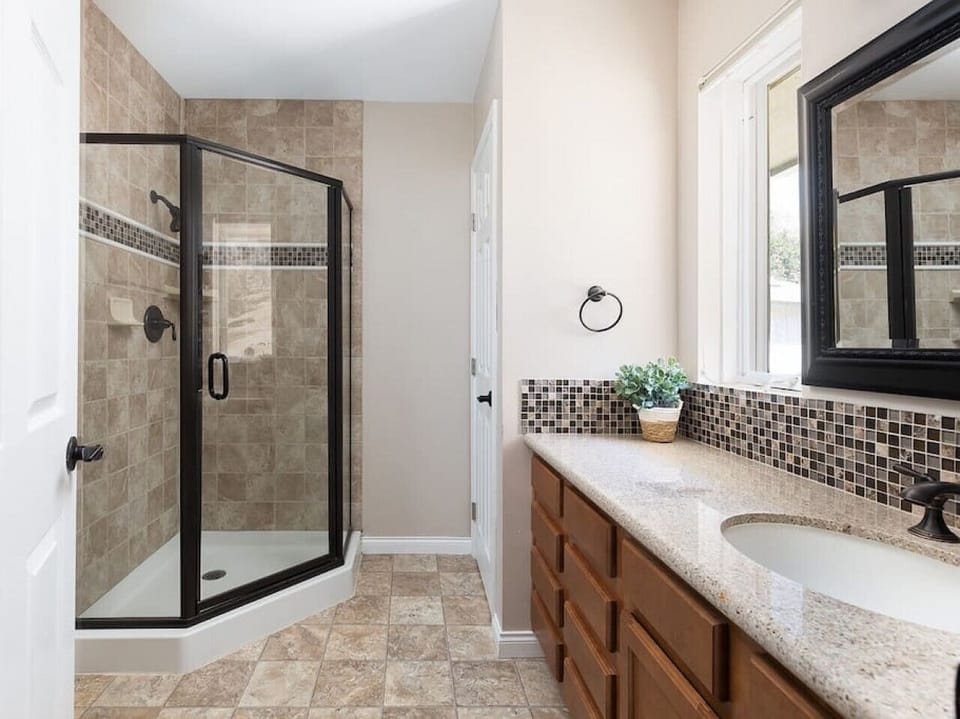 Attached bathroom to the Queen bedroom