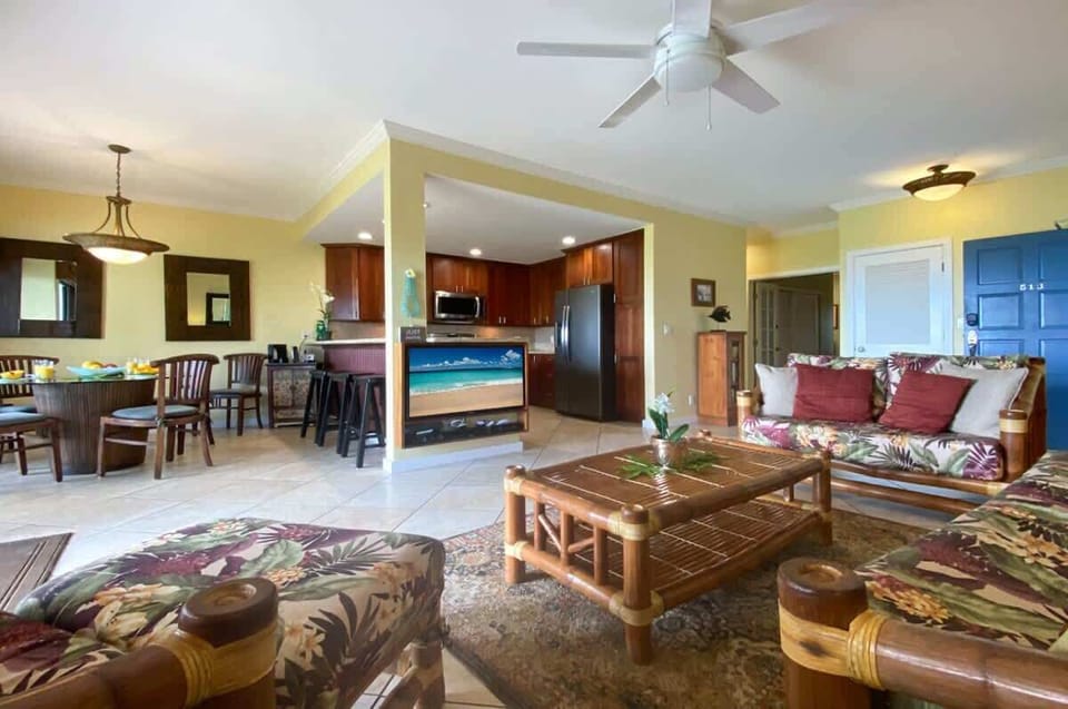 Living Room, Dining Room and Kitchen