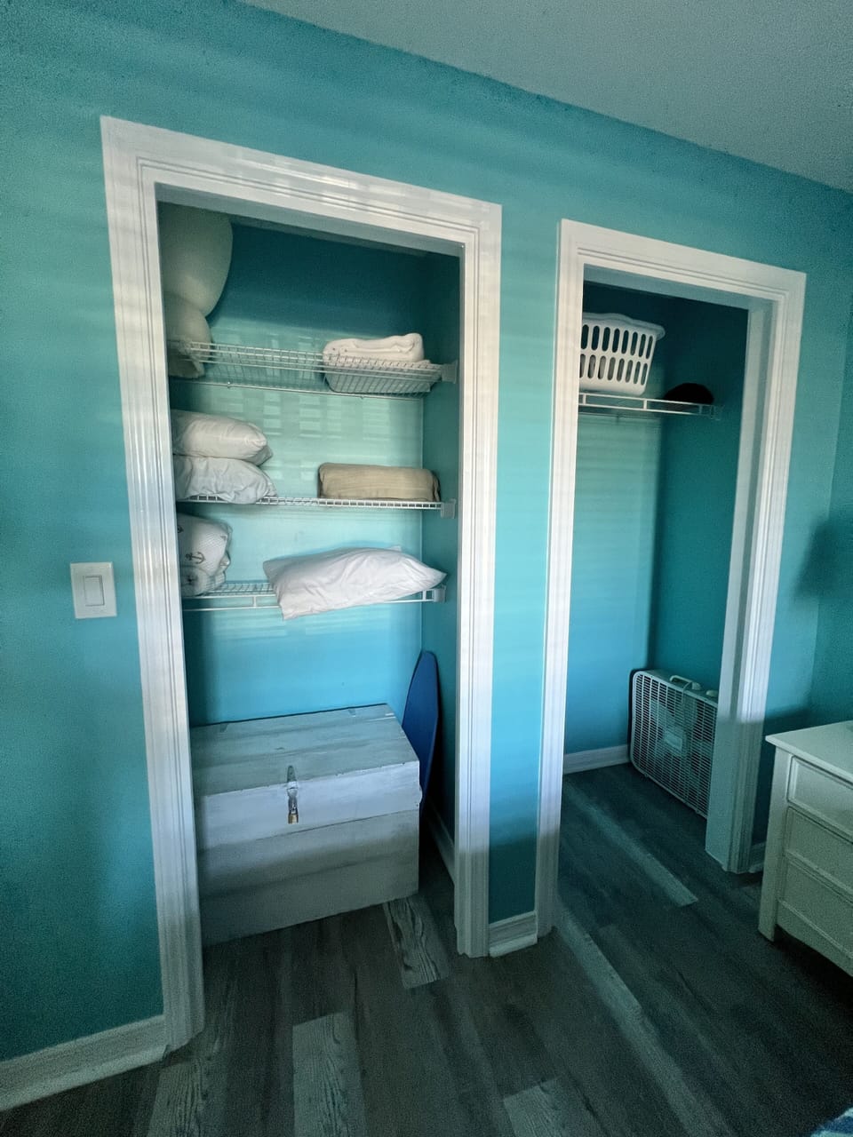 Storage in bedroom