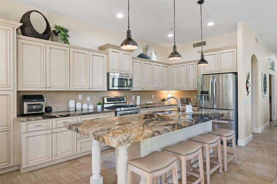 kitchen with granite countertops
